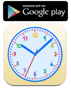 Wie spät ist es? - Uhrzeit lernen, Lernspiel App für Android